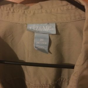 Tan short sleeve button down 3X